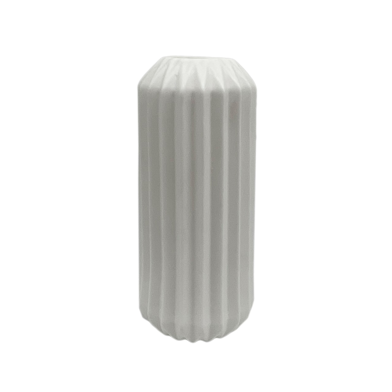 9&#x22; White Geometric Ceramic Vase by Ashland&#xAE;